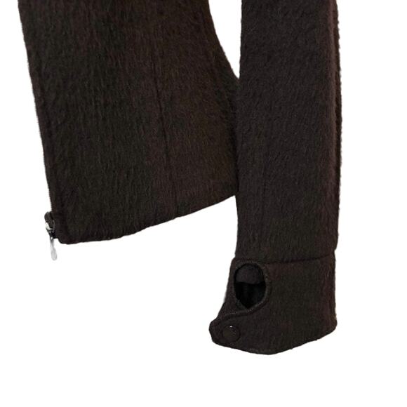 Cheap and Chic by Moschino Zip Front Long Sleeve Virgin Wool Blend Jacket Size 6 - Picture 5 of 8